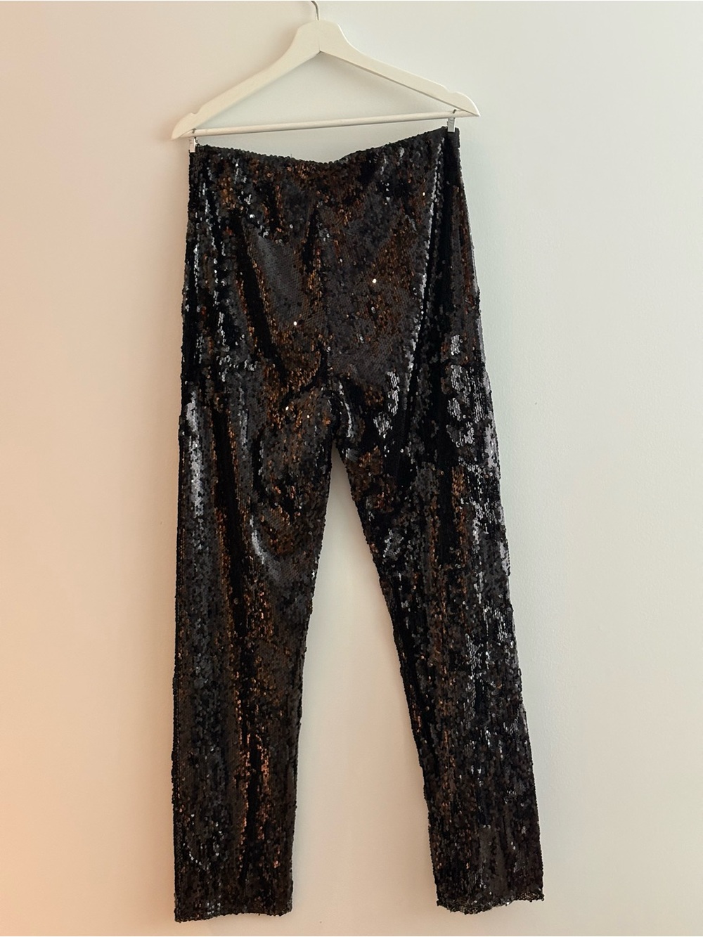 Zara Black Sequin Pants - Picture 3 of 7